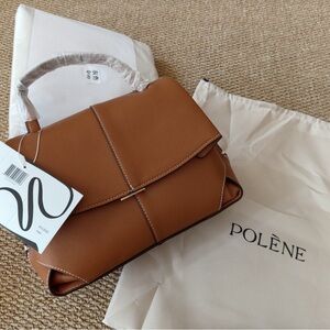Polene Mokki Tan Leather Satchel